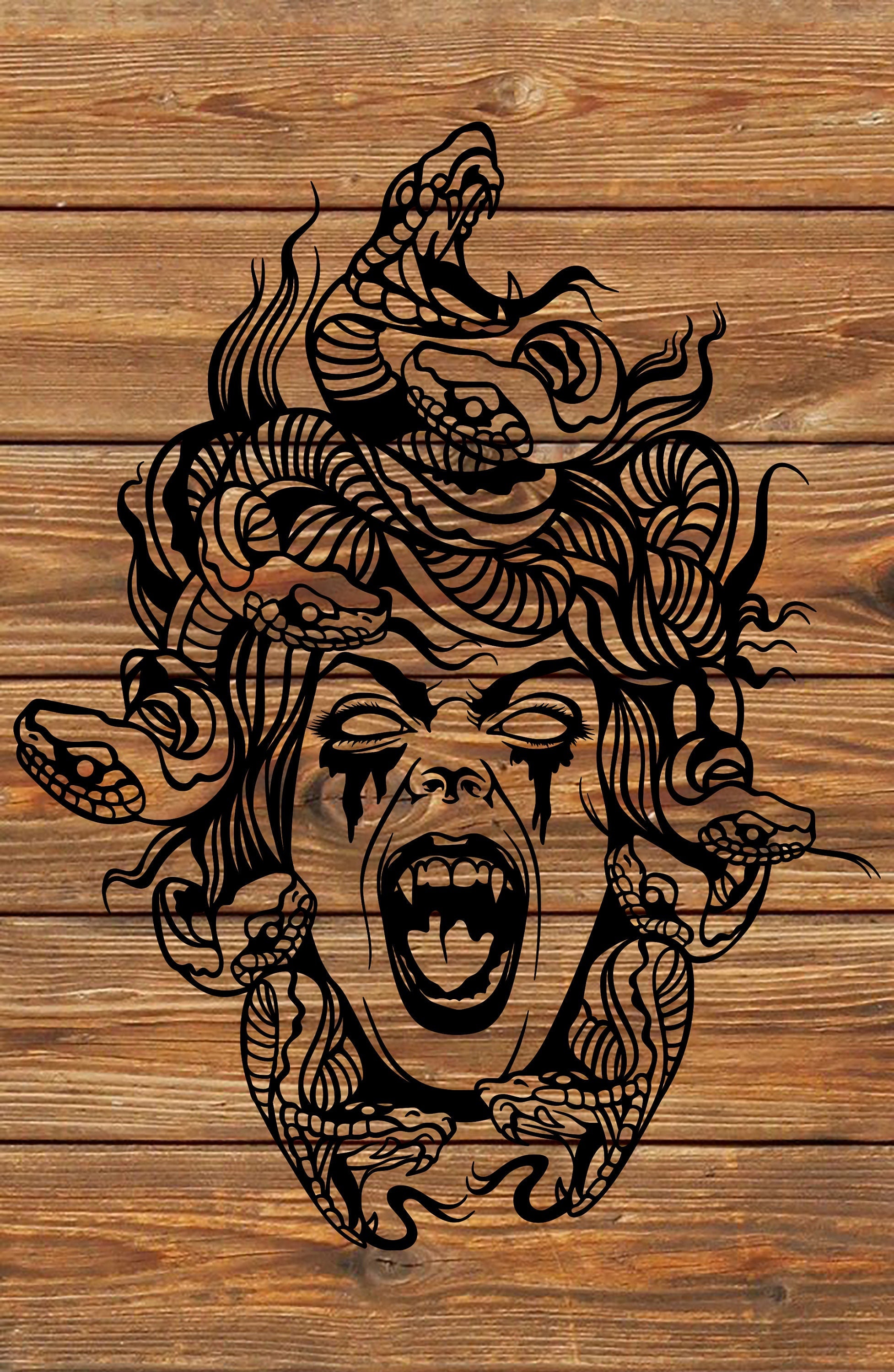 PNG SVG File Medusa Mythological Creature Tattoo Stencil - Etsy UK