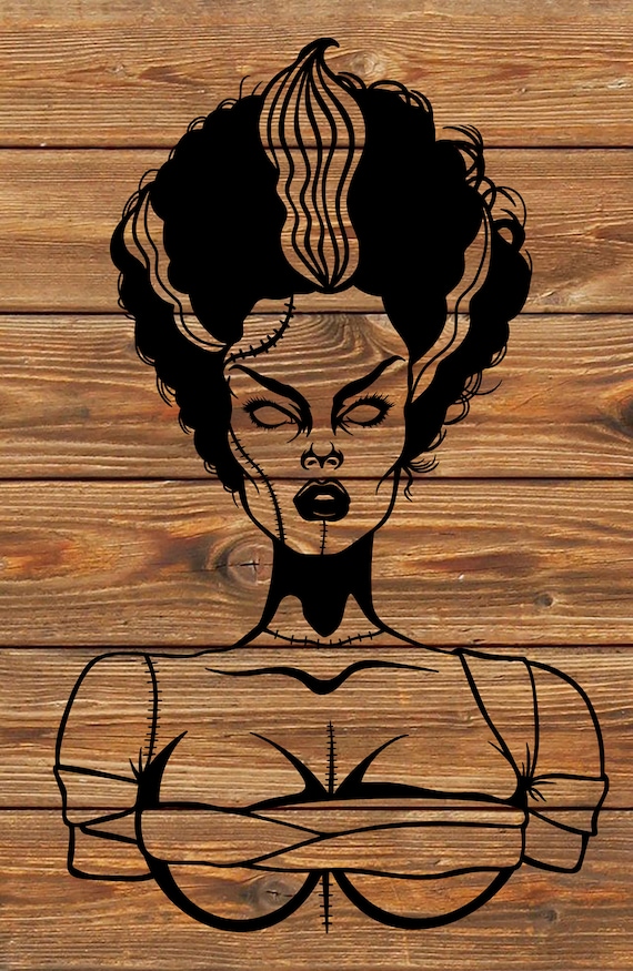 PNG SVG File Bride of Frankenstein Horror Cartoon | Etsy