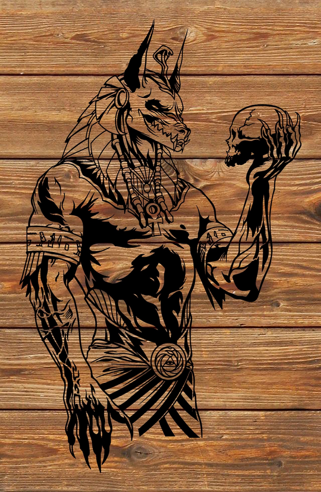 Anubis Egyptian God Tattoo Stencil – SVG, PNG, DXF File - Etsy