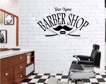 Barber Shop  Personalised Wall Art Sticker/Window Decal1