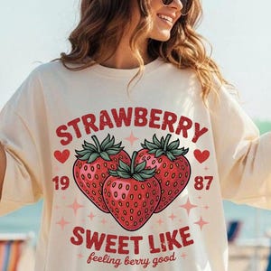 Feeling Berry Good Png, Retro Girly Summer Strawberry Shirt Design, Strawberry Festival Graphic, Trendy Beach Summer Png, Digital Download