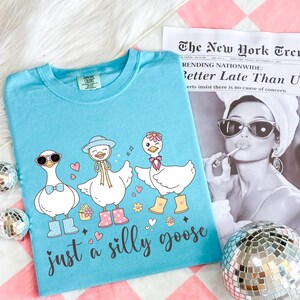 Just A Silly Goose Summer PNG, Funny Goose Coquette PNG, Silly Goose on the Loose Sublimation Design, Trending Goose Design Digital Download