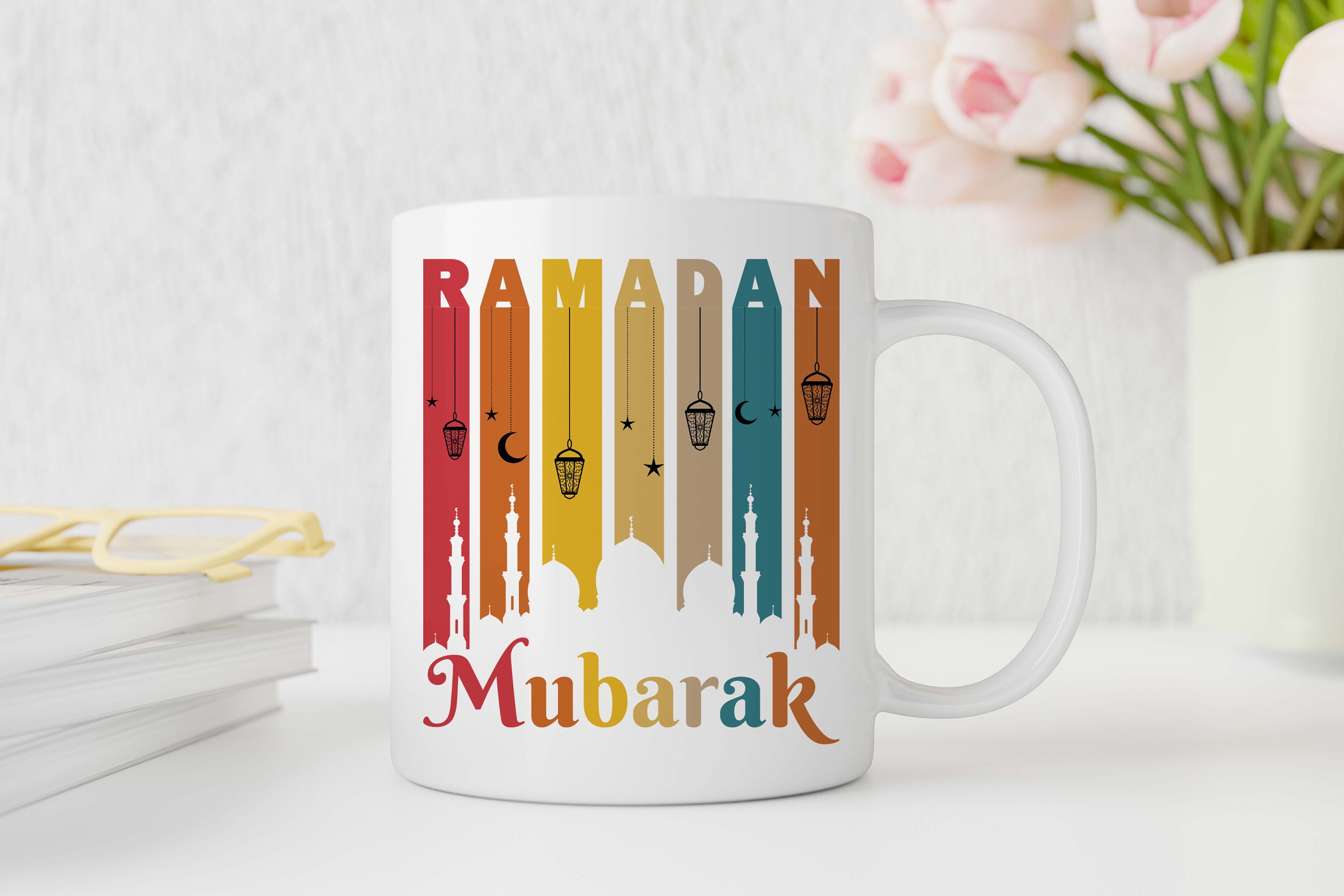 Ramadan Mubarak Kareem Gift Mug, Ramadan 2022 Tasse à Café, 1443 Fasting Gift, Suhoor et Iftar Migno