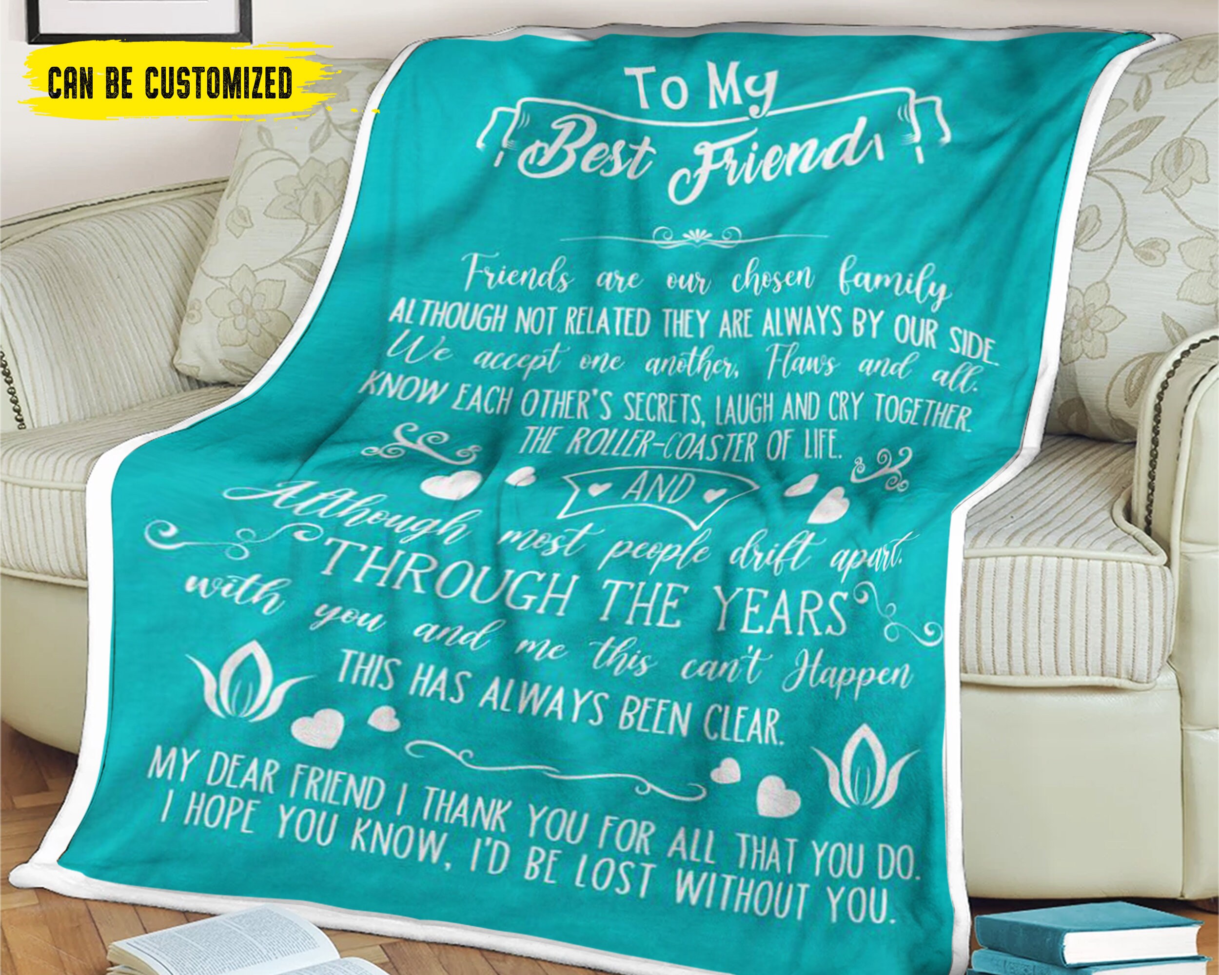 To My Best Friend Blanket Custom Blanket Letter Blanket Etsy