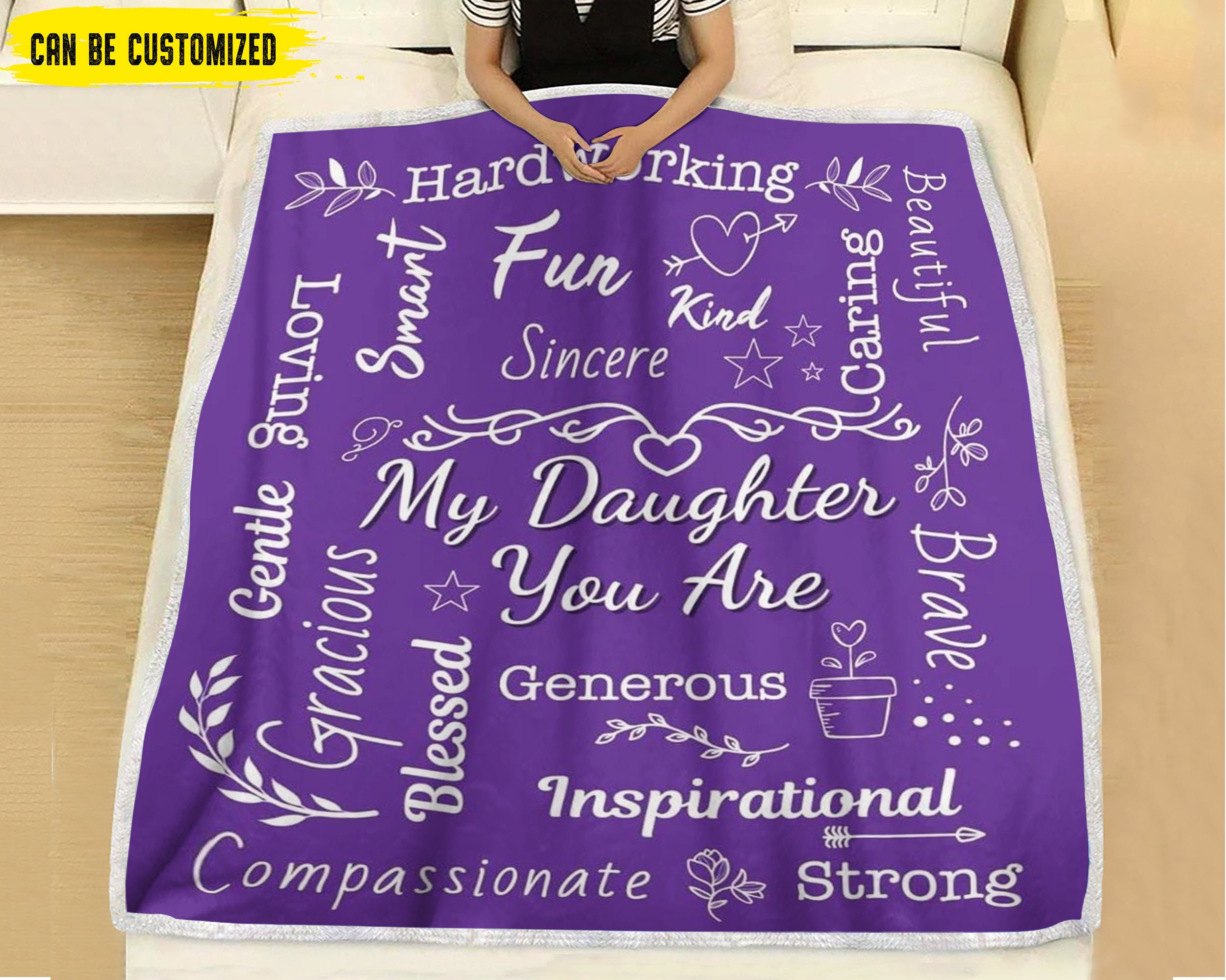 Daughter Blanket From Mom or Dad thoughtful Gift for Etsy UK