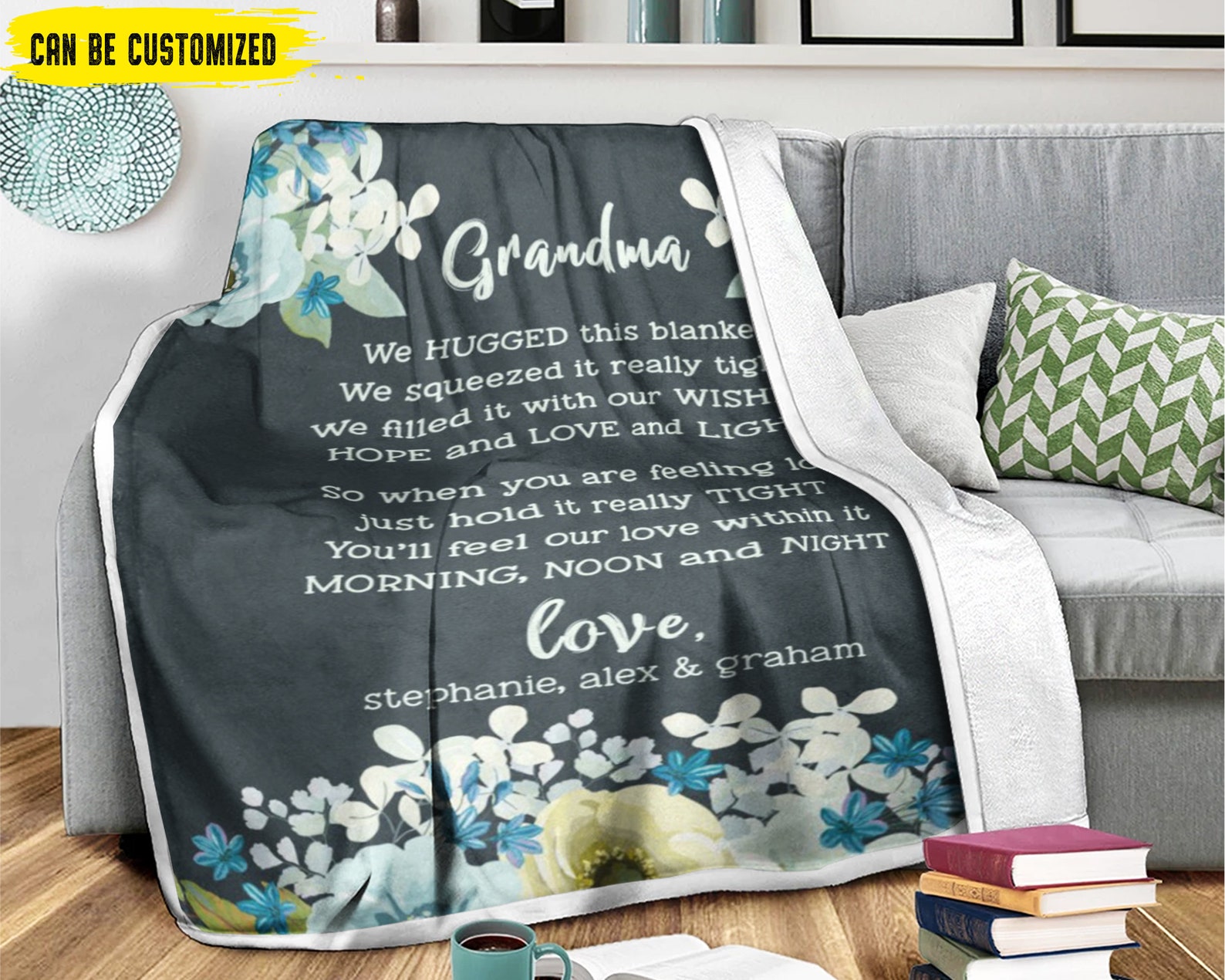 Grandma Blanket Personalized Blanket for Grandma We Hugged Etsy UK