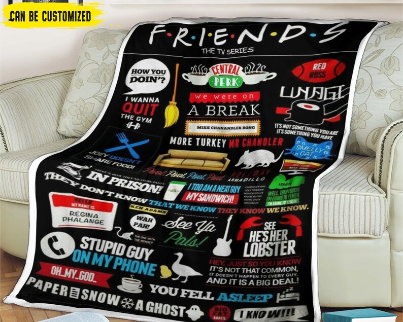 Friends TV Show the Tv Series Quilt Blanket Fleece Blanket Etsy