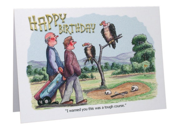 Noel Tatt Biglietto Di Compleanno Per Fratello – Tema Golf 'May The Course Be With You' – 222x152 Mm – Ecologico