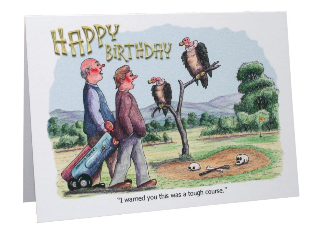 Carte De Vœux Humoristique Avec Inscription « Happy Birthday