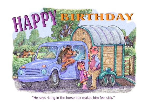 Horse Pony Birthday Card Horses Ponies Greeting Card 147 X 147 - View #7