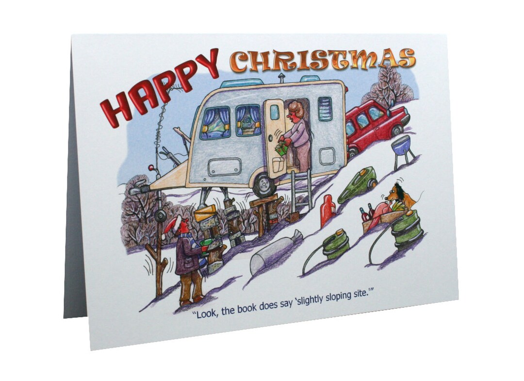 Armand Foster Grußkarte 'Happy Birthday Caravanning' – A5, Lustiger Karavaning-Spruch, Blanko Innen