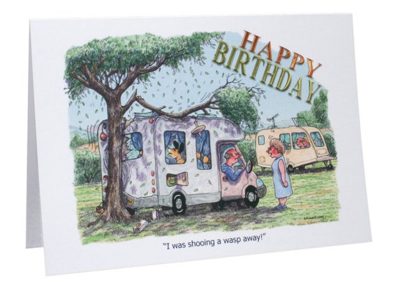 Alles Gute zum Geburtstag Wohnmobil Caravanning Humor Cartoon Etsy.de