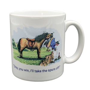 Horses & Ponies Humour Cartoon Funny Gift Double Sided Mug - Cartoons by Armand Foster