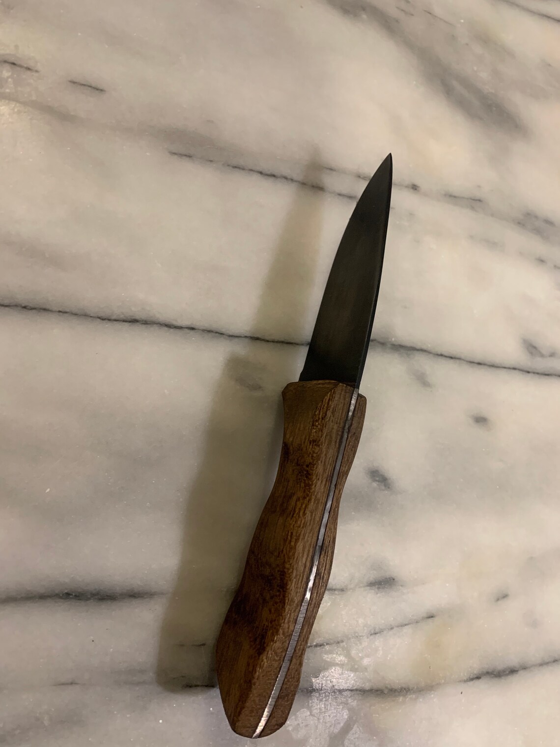 Hand Made Stainless Steel Hardened Hunting Knife Mahogany Handle Etsy