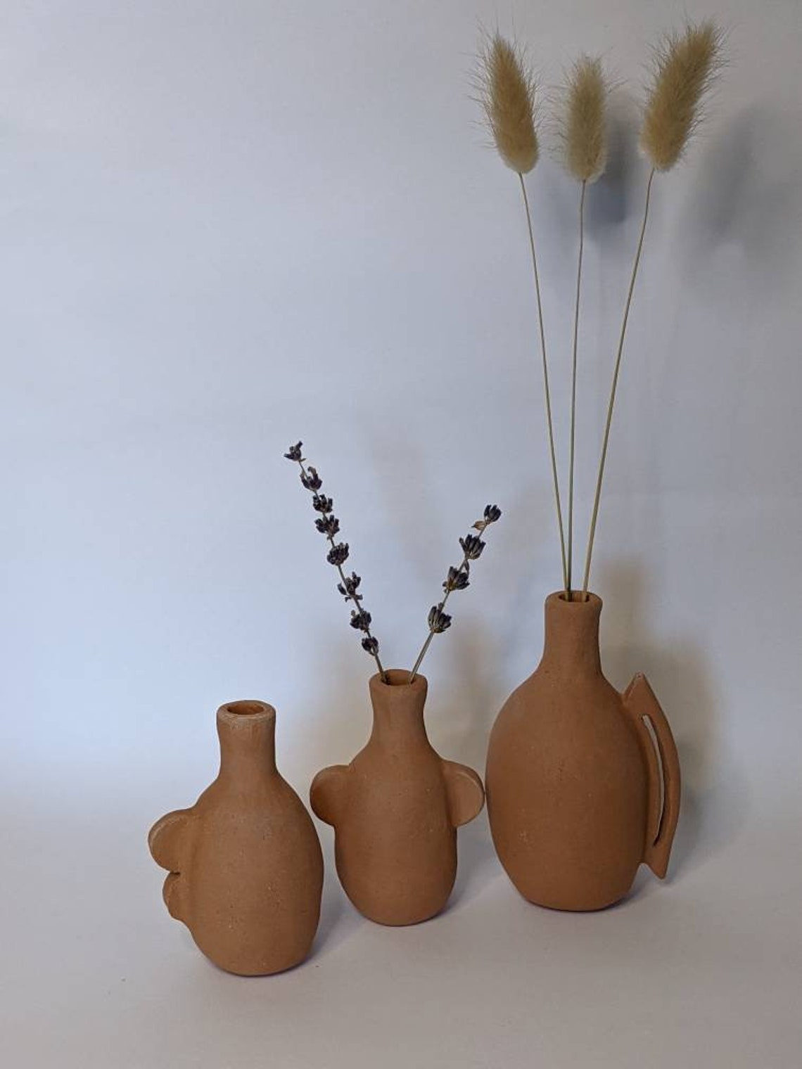 Handmade terracotta bud vases/ small ceramic vase/ bud vase Etsy