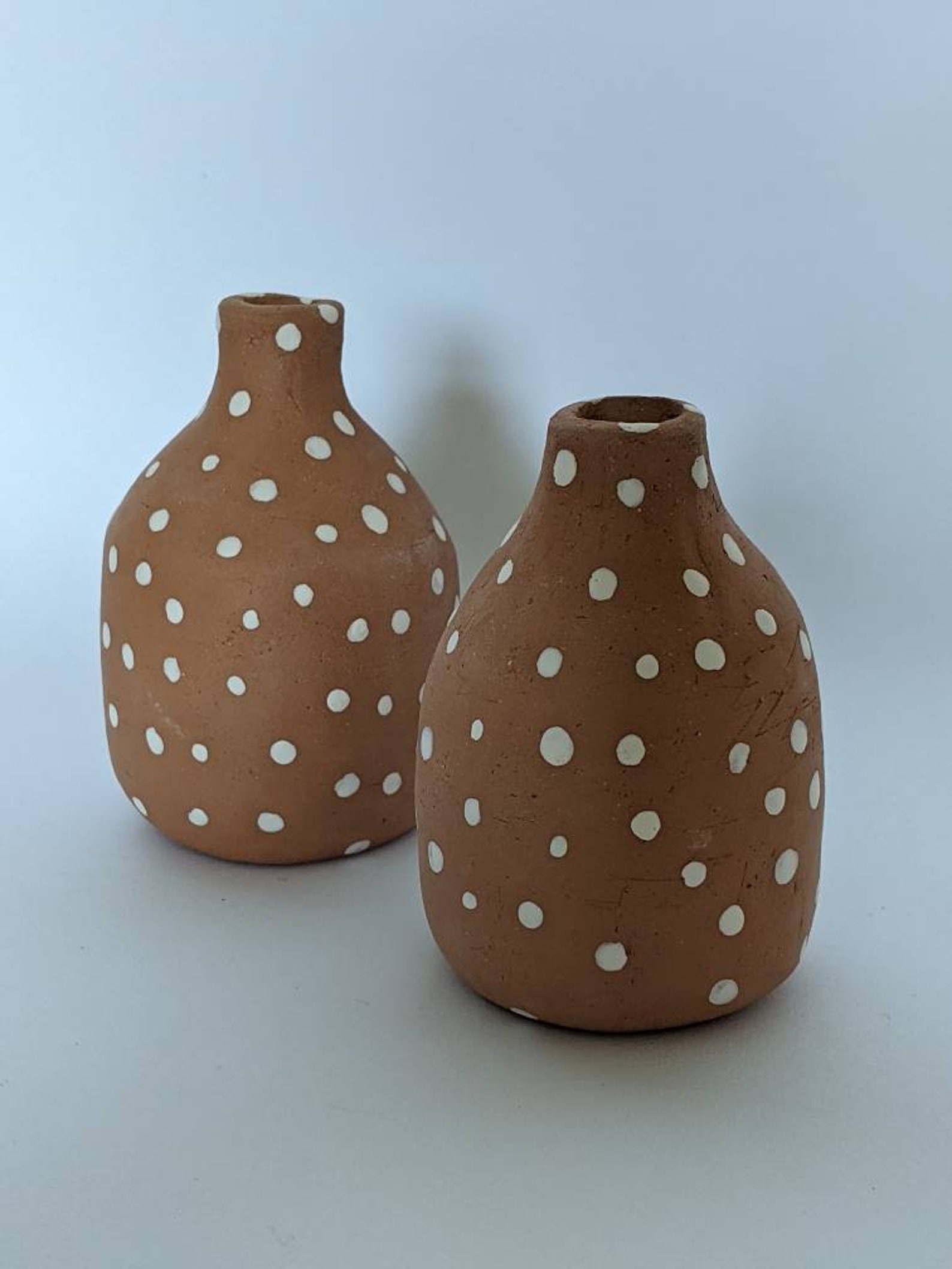 Handmade terracotta bud vases/ small ceramic vase/ bud vase Etsy