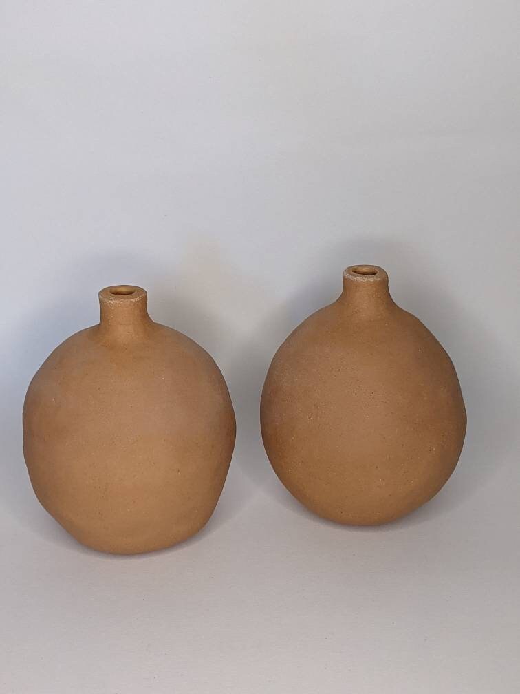 Handmade terracotta bud vases/ small ceramic vase/ bud vase Etsy