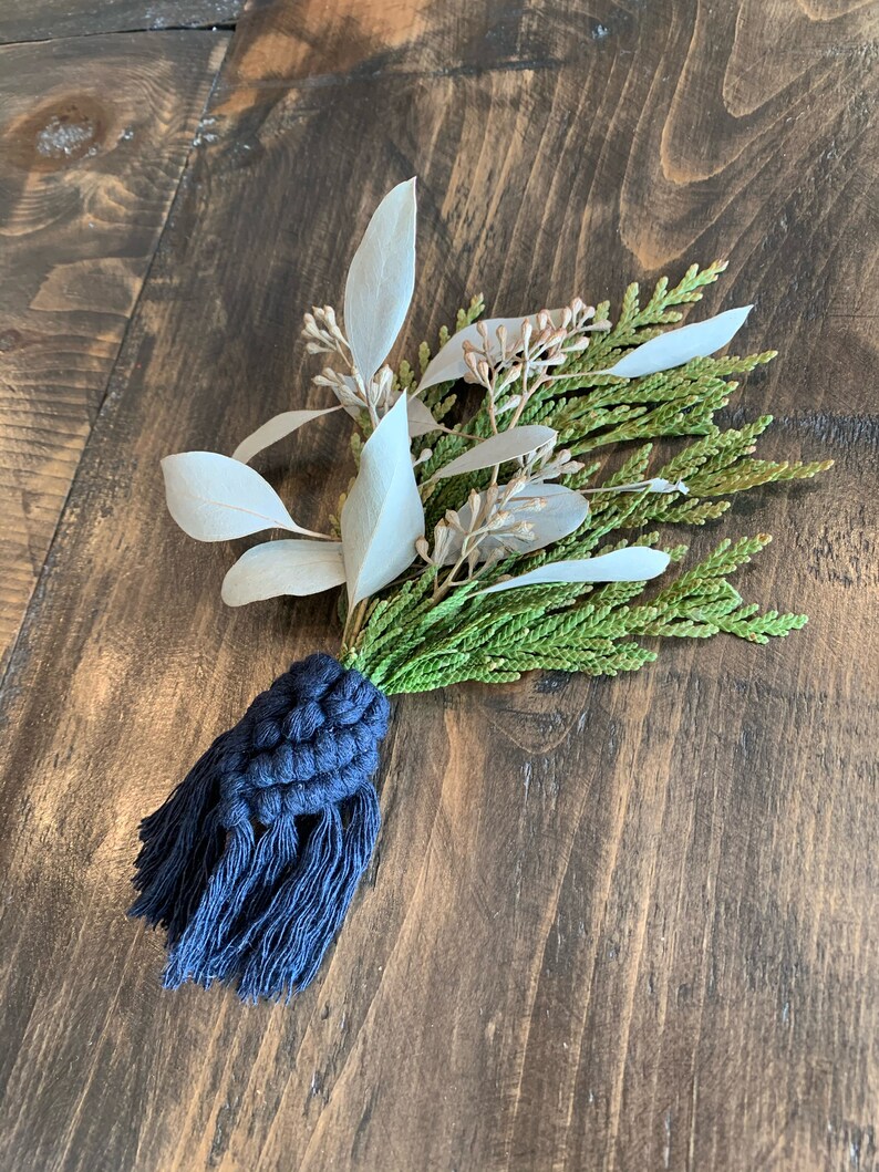 Wedding Boutonni\u00e8re Macrame Boutonni\u00e8re Wrap Floral Wrap