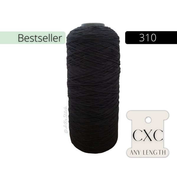 Fil à broder noir CXC 310 au mètre, longueur de 1 mètre, lot de 40 x 1 mètre, fil à broder au point de croix cône complet, couleurs assorties 310 DMC