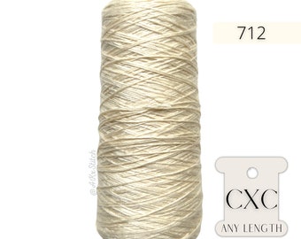 CXC 712 Cream Beige Embroidery Thread by metre, Cut 1-metre Lengths, 40x1 metre bundle, Cross Stitch Floss Full Cone, Colour Matches DMC