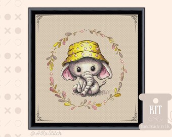Point De Croix Naissance Elephant Etsy