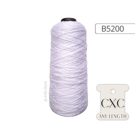 CXC B5200 Bright White Embroidery Thread by Metre, Cut 1-metre Lengths,  40x1 Metre Bundle, Cross Stitch Floss Full Cone, Colour Matches DMC 