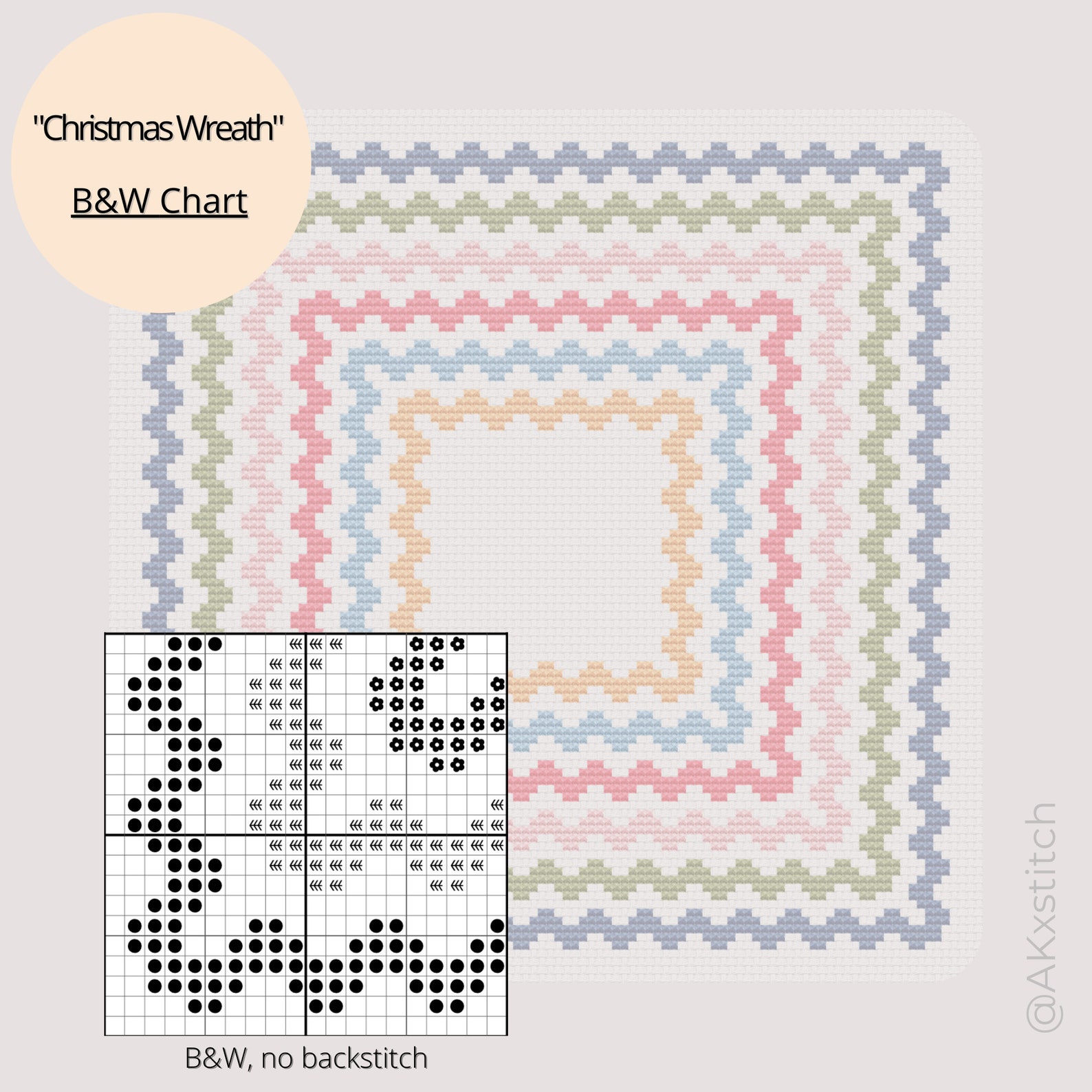 Rainbow Zig Zag Cross Stitch Pattern PDF / Embroidery Digital | Etsy