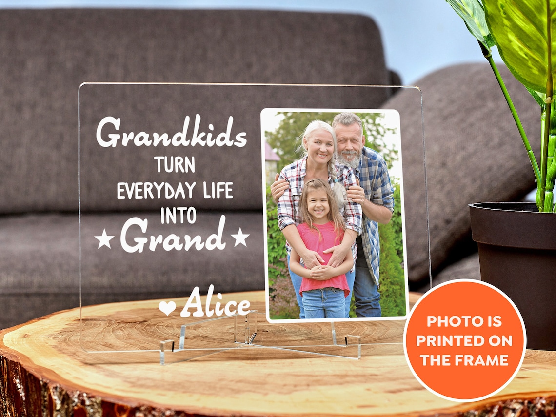 Grandparents Picture Frame Personalized Grandparents Photo Etsy