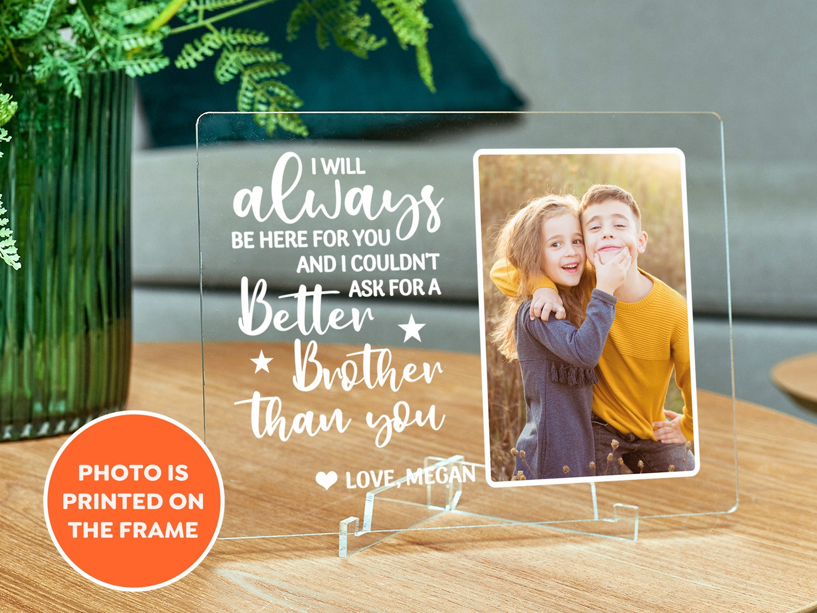 Brother Picture Frame Personalized Brother Photo Frame I Etsy