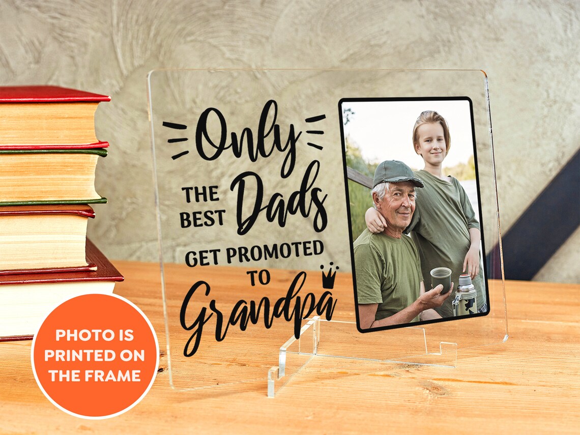 Grandpa Frame Grandpa Picture Frame Only The Best Dads Get Etsy