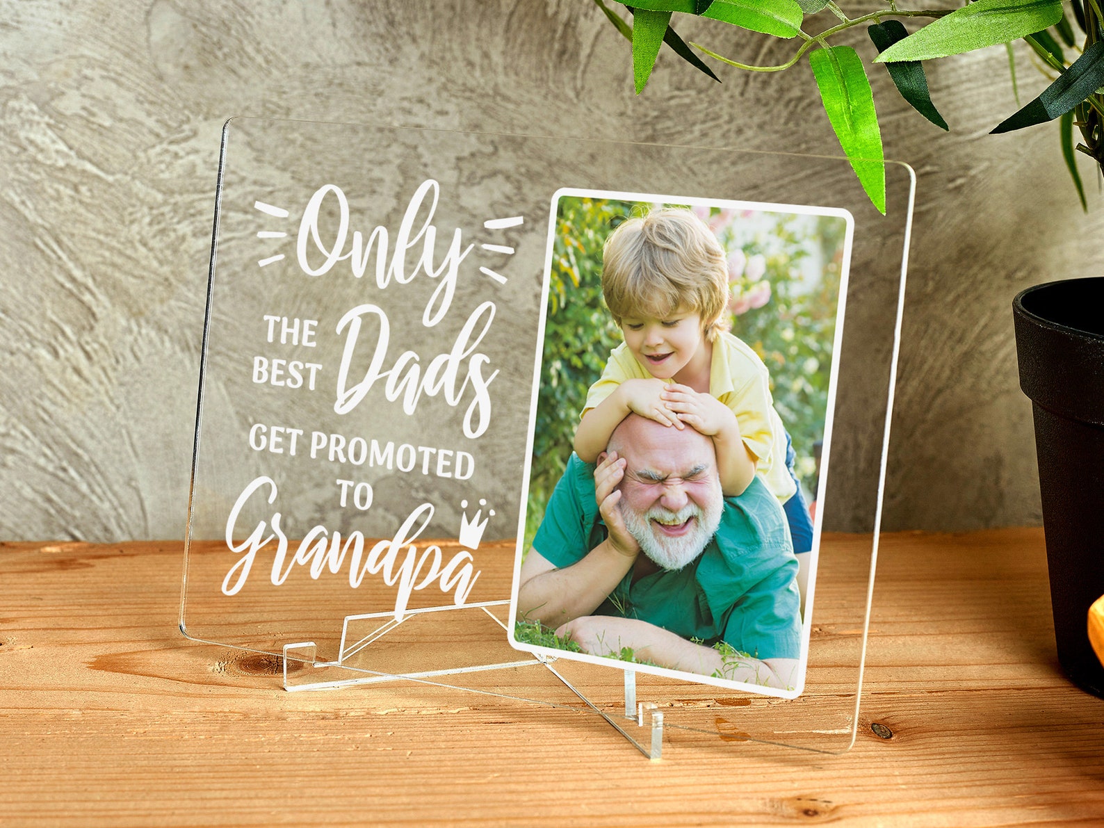 Grandpa Frame Grandpa Picture Frame Only The Best Dads Get Etsy