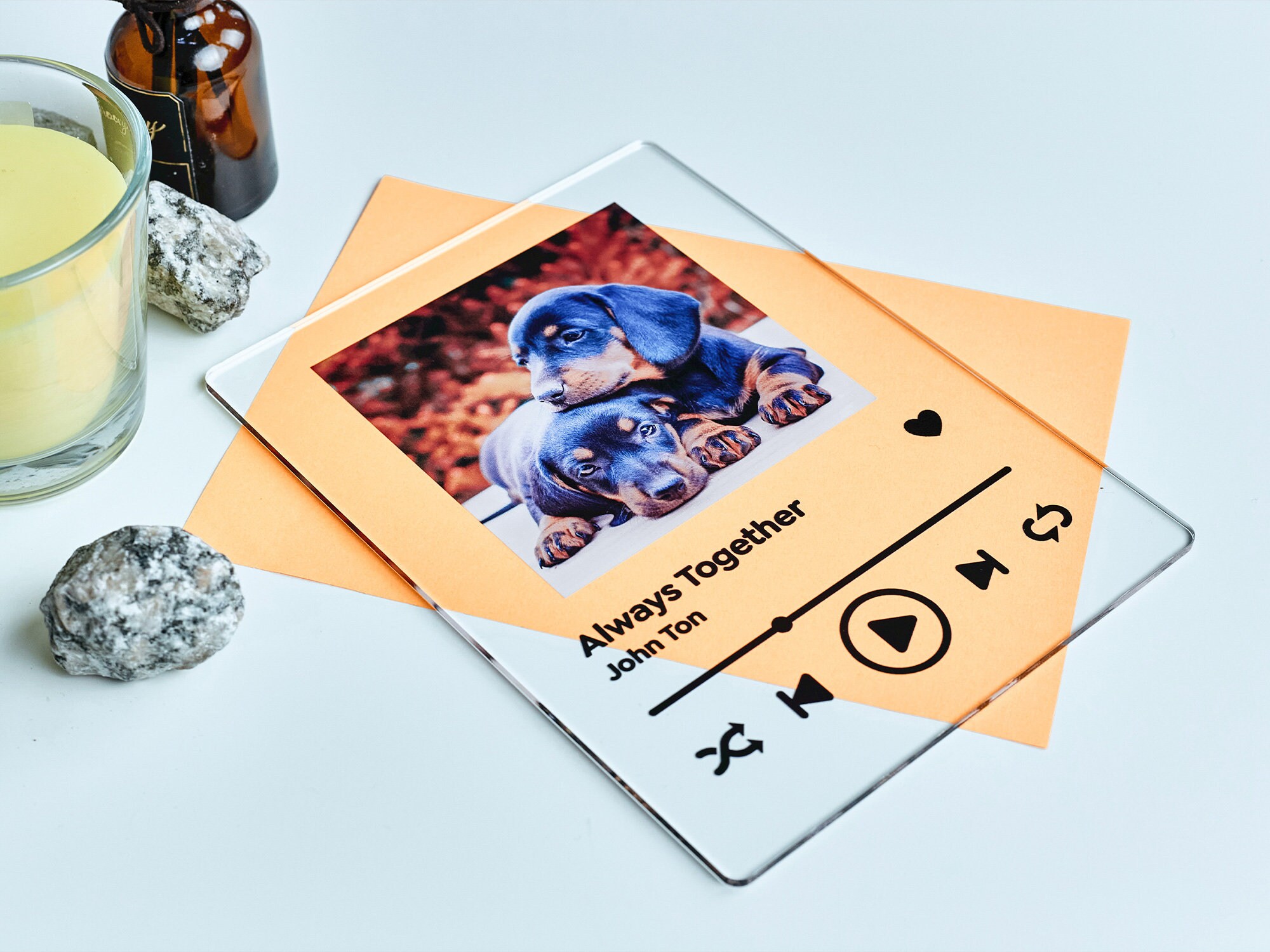 Music Picture Frame Acrylic Song Frame Clear Glass Song Etsy