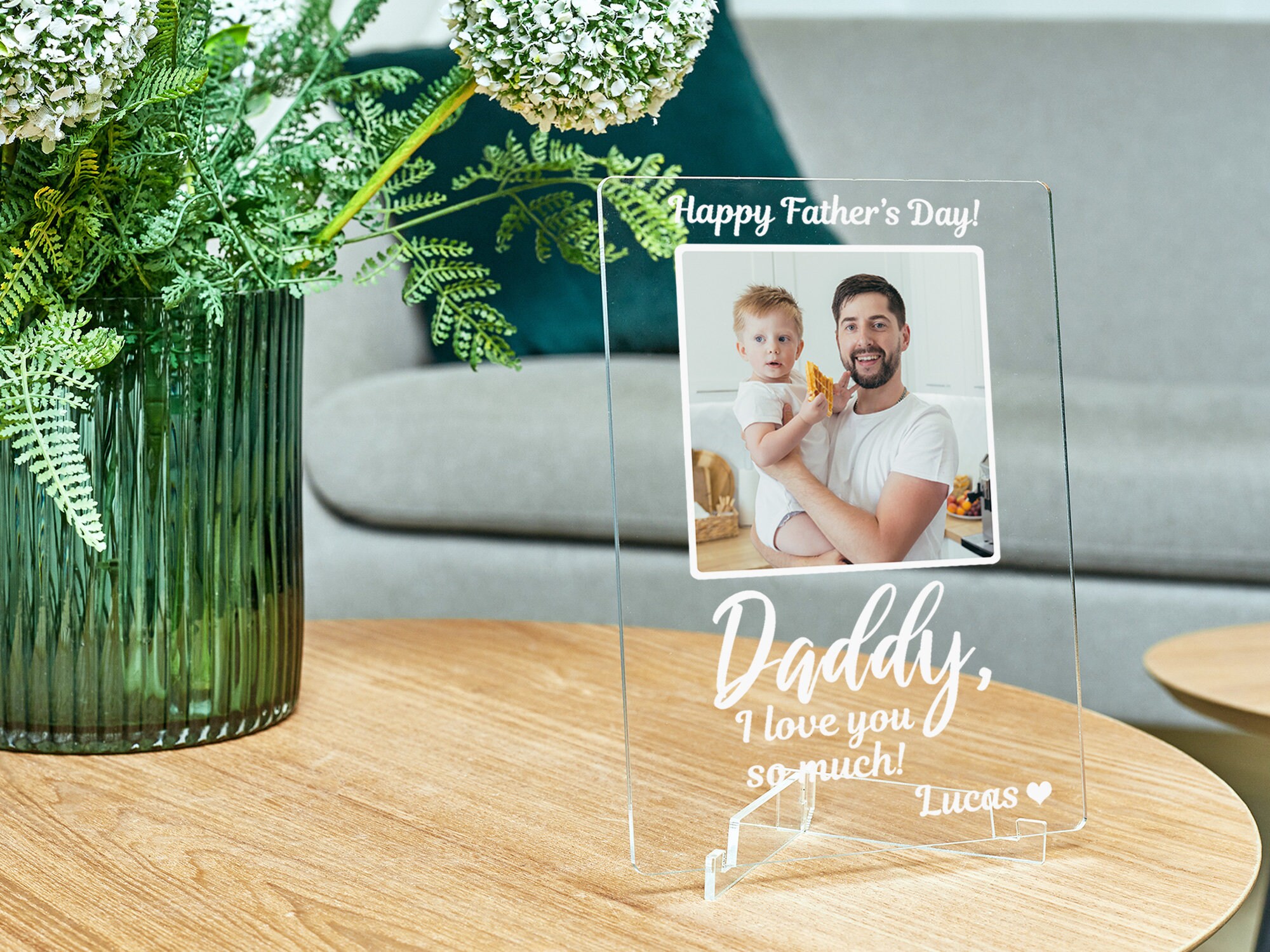 Happy Father's Day Frame Personalized Father's Day Etsy