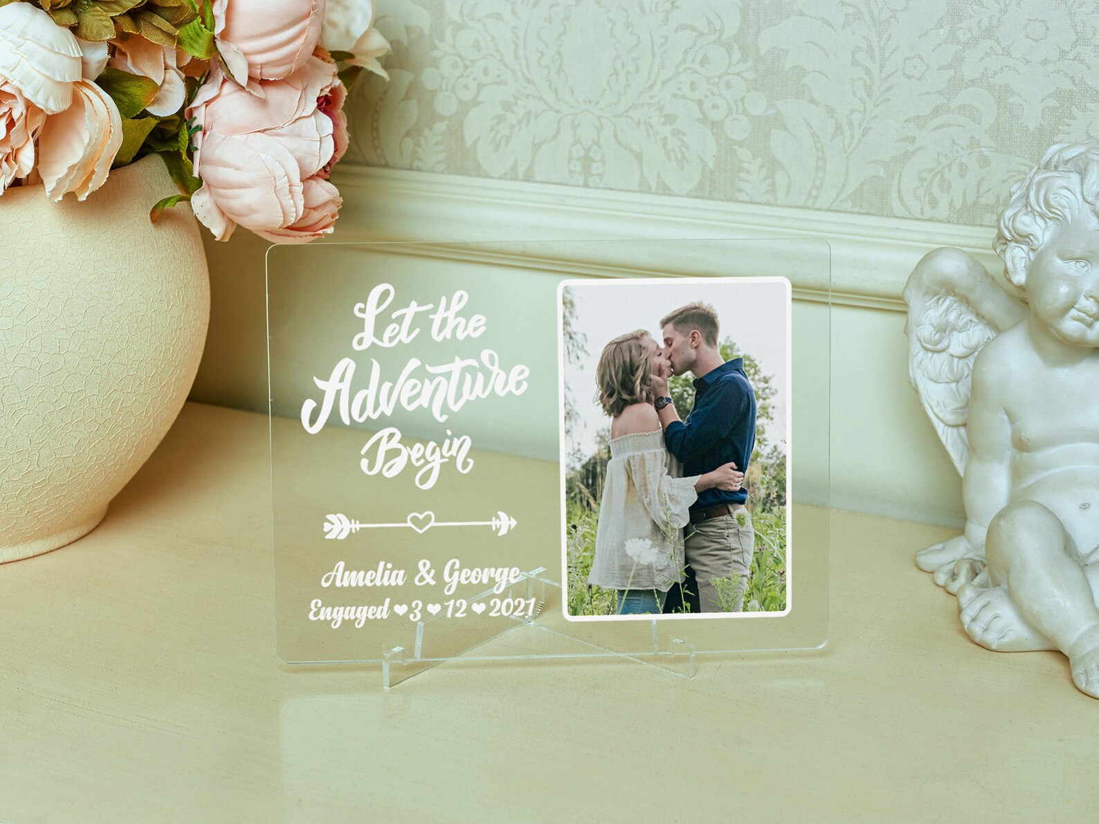 Engagement Picture Frame Engagement Photo Frame Let the Etsy