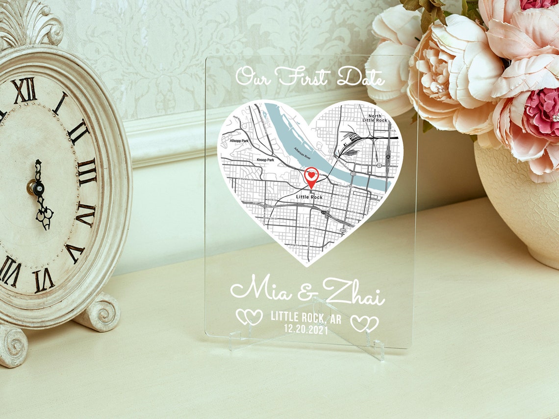 First Date Custom Map Print