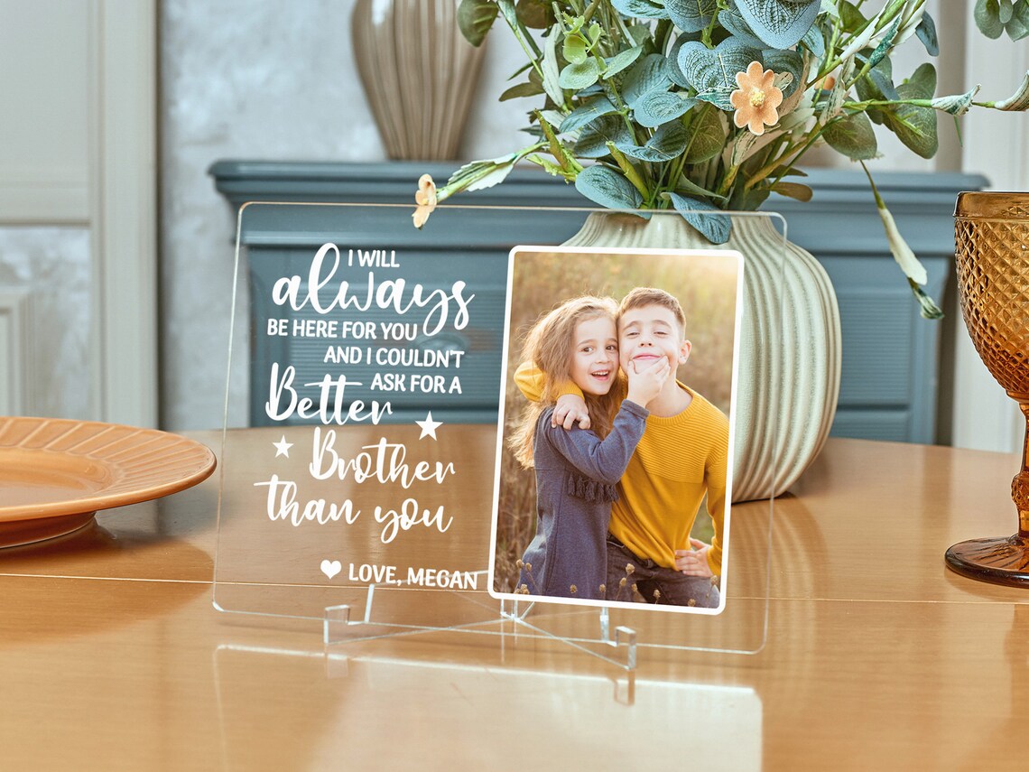 Brother Picture Frame Personalized Brother Photo Frame I Etsy