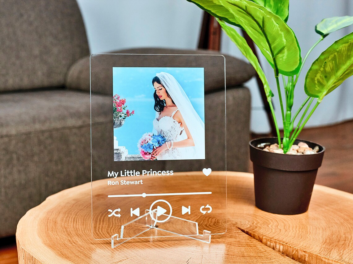Custom Song Plaque Personalized Song Plaque Stand Album Etsy