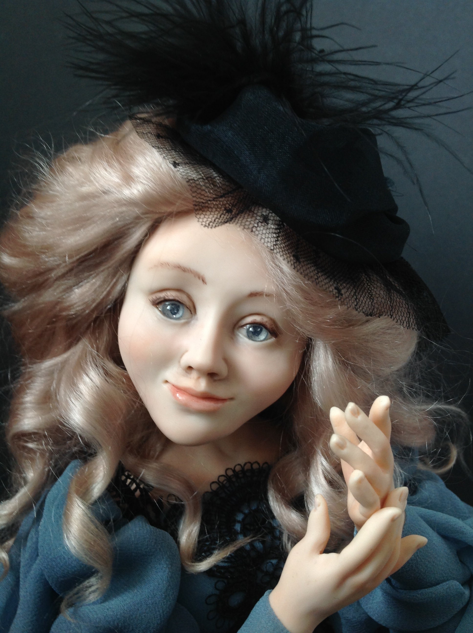 OOAK polymer clay doll/ artist doll interior doll / Etsy