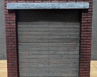 Brick Roll-Up Door Foam Diorama Wall