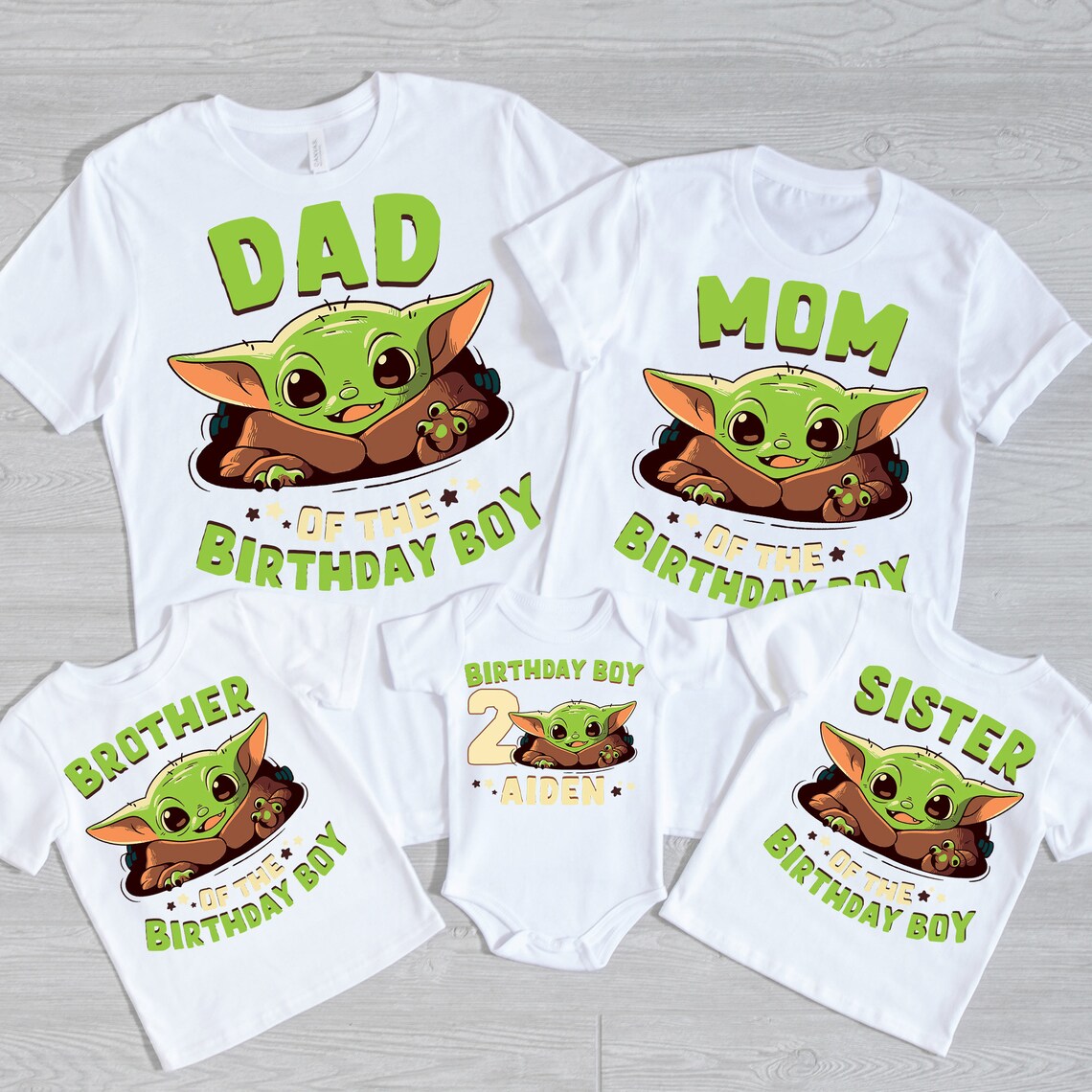 Personalised Baby Yoda Birthday Shirt Baby Yoda Birthday Etsy