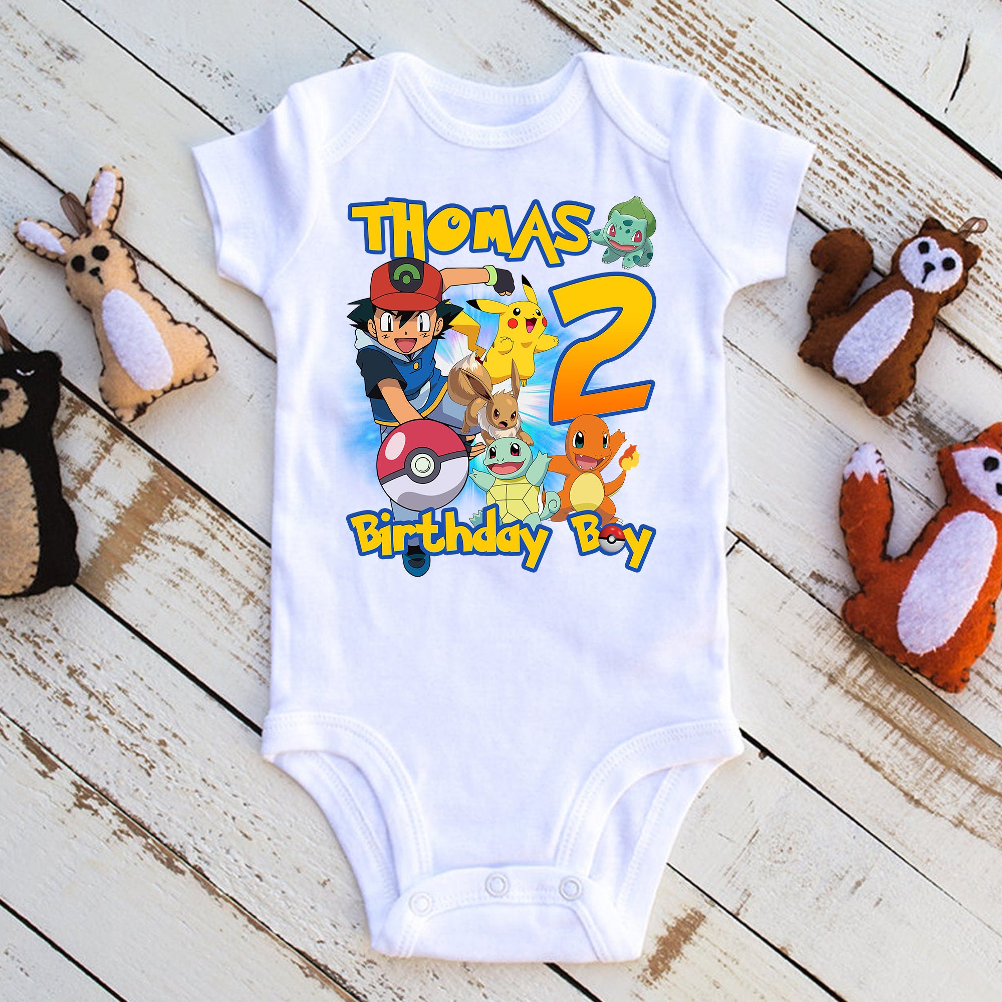 Custom Pokemon Birthday Shirts Pokemon Birthday Kids Shirt Etsy