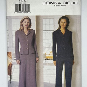 Butterick Donna Ricco New York 5833 | Misses&#39; Top, Skirt & Pants | Size 8-10-12 Bust 31.5-34 | Factory folded and complete sewing pattern