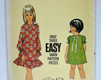 Style Sewing Pattern 2437 1978 Child's Dress Size 8 Chest 22 Factory ...