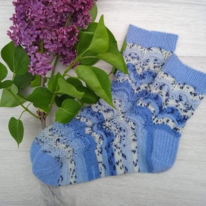 Handmade knitted socks