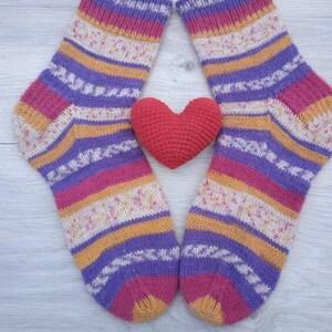 Handmade knitted socks