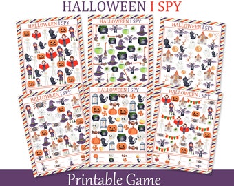 I Spy Halloween Printable Game for Kids, Fall Preschool party activity