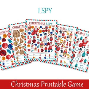 I Spy Christmas Printable Game for Kids.