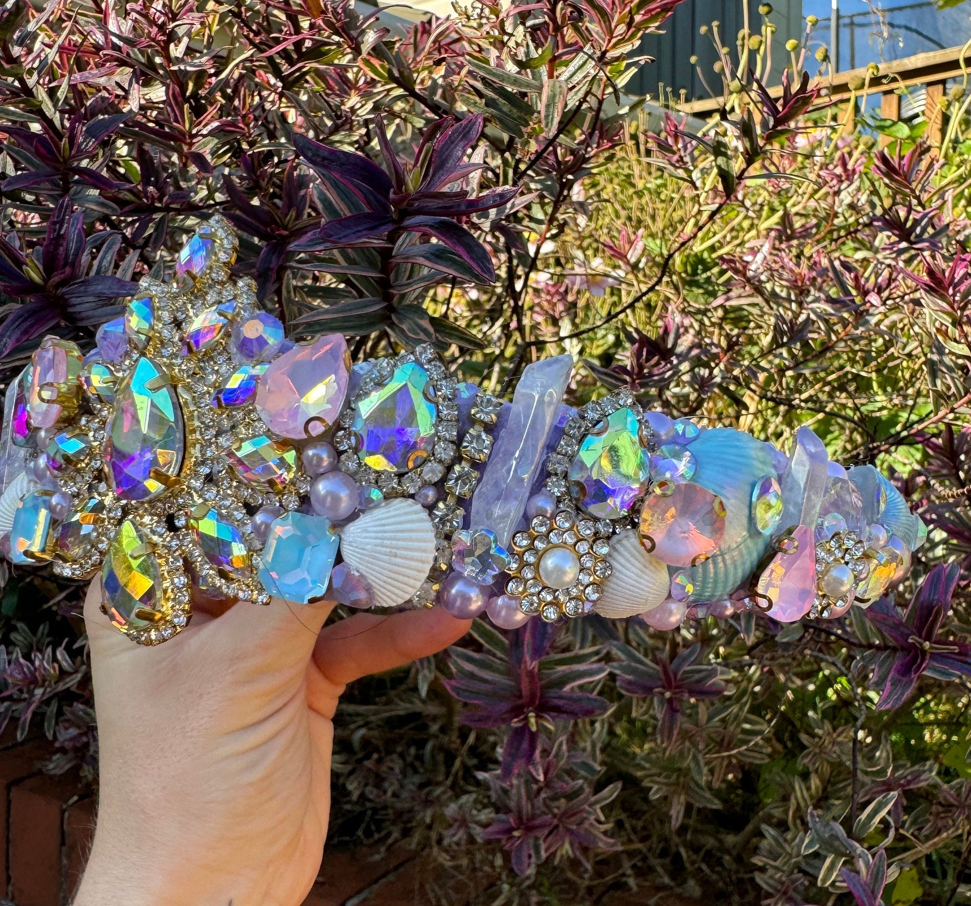 The Candy Jewel Seaglass, Shell and Ab Quartz Crystal  display picture 3