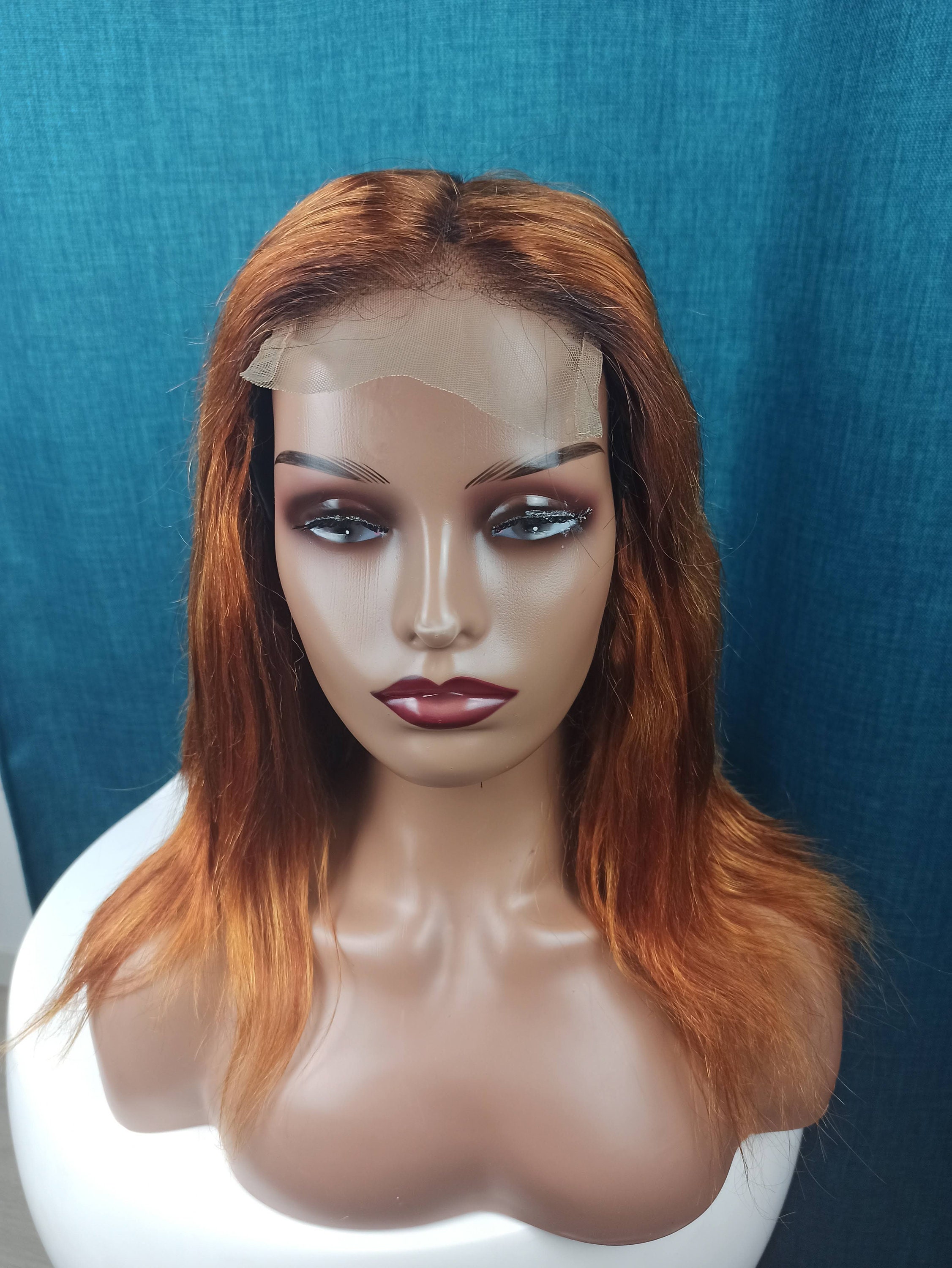 Natural human hair wig made hands discolored and colored by Etsy