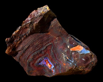 Natural Raw Australian Boulder Opal Gemstone Specimen Metaphysical Healing Lapidary (MTS023) 1lb 10oz 4x4.5x3.25